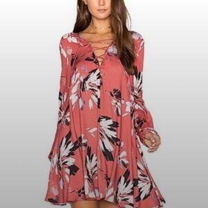 Yumi Kim Floral Lace-Up Dress